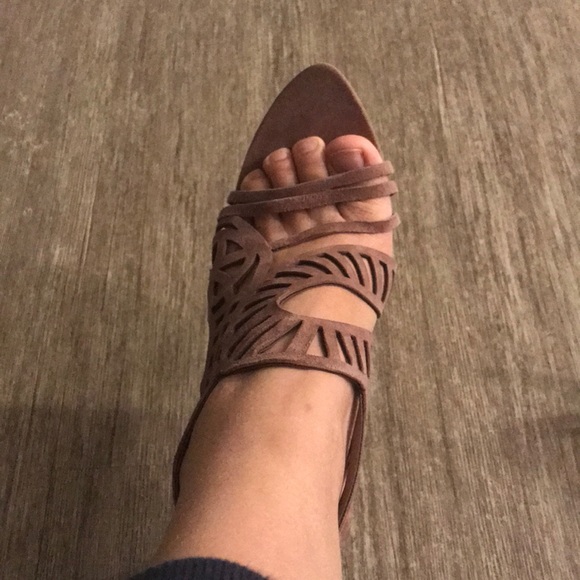 Zara Strappy Laser Cut Heels. Size 38. - Picture 7 of 7